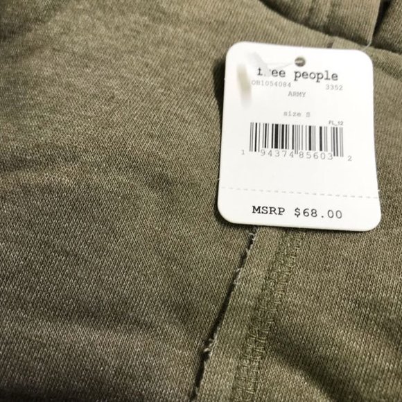 Free People FP Movement Work It Out Hoodie S Womens Army Green - Picture 5 of 5